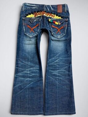 RARE VINTAGE Red Pepper Red Label Japanese Denim Ultra Low Rise Flare Jeans
